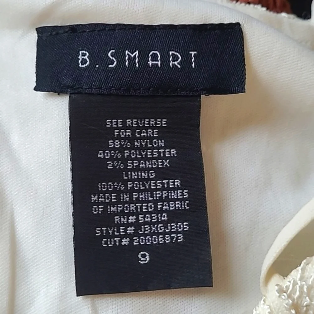 B. SMART White Floral Lace Sequin Mini Summer Dress Juniors Size 9 - Picture 16 of 16